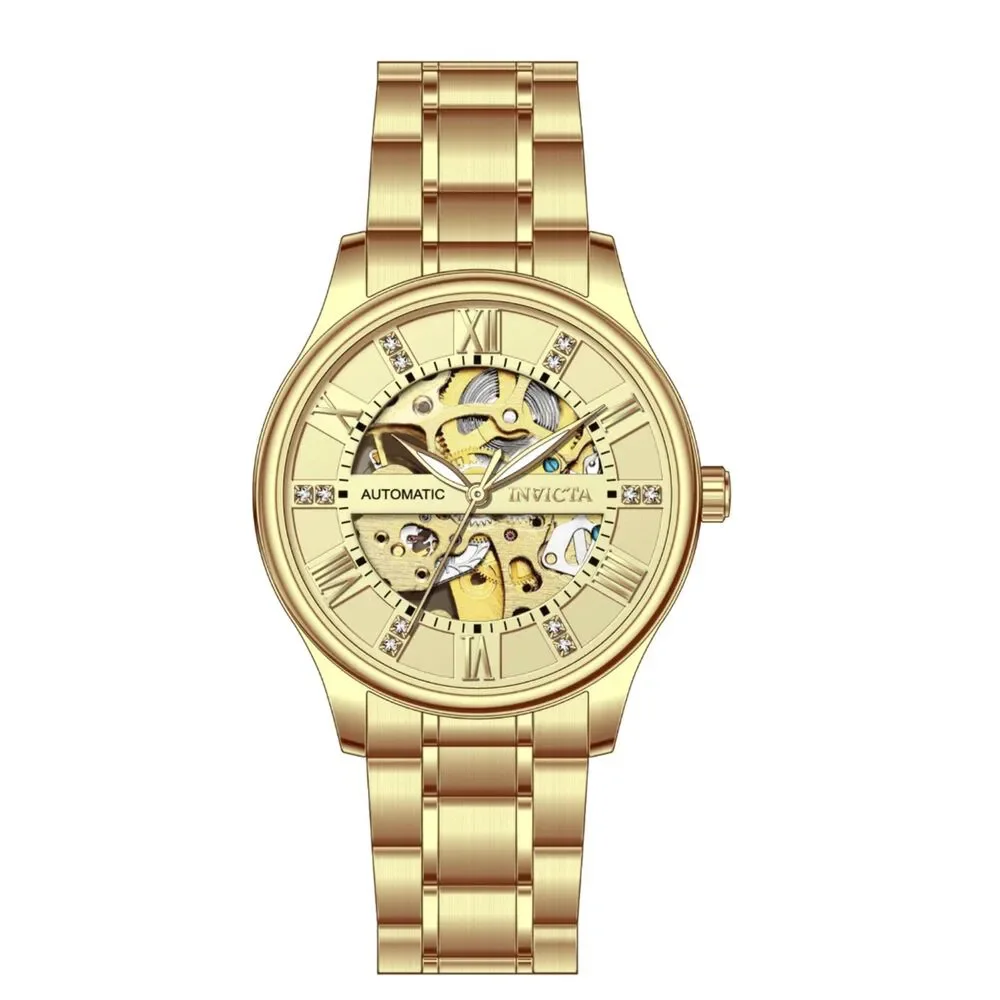 Invicta Objet D Art Automatic Men's Watch w/ Skeleton Dial - 40mm, Gold (69115)